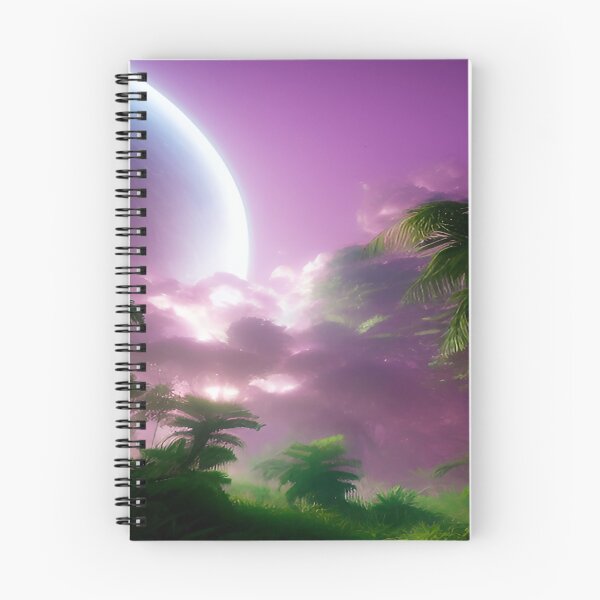 Item preview, Large Moon with Purple Sky on Planet in Galaxy Far Away designed and sold by deniselynnimage.