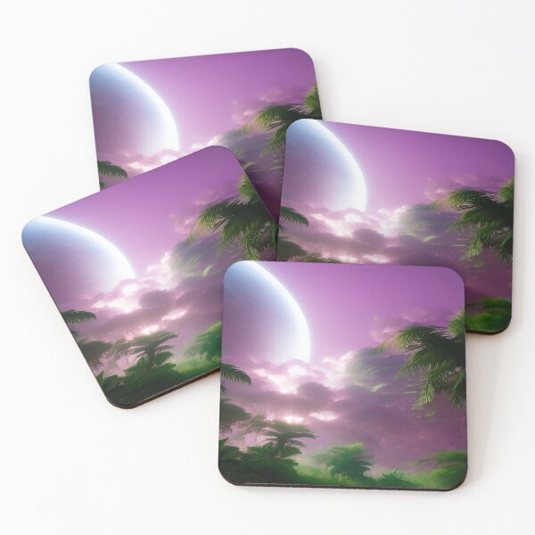 Item preview, Large Moon with Purple Sky on Planet in Galaxy Far Away designed and sold by deniselynnimage.