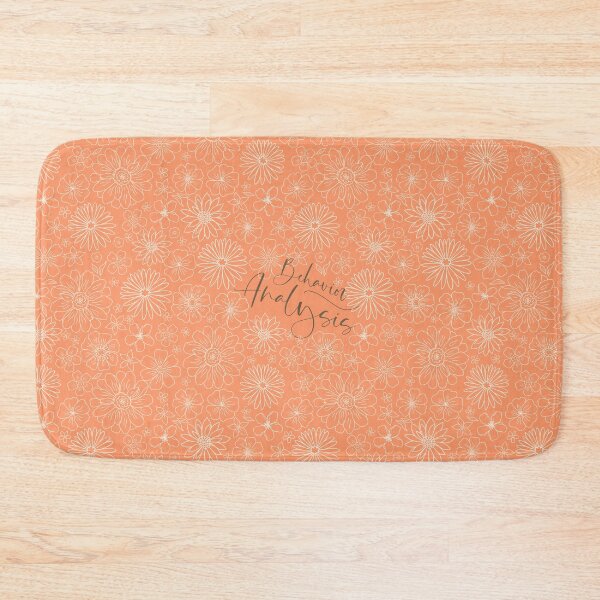 Item preview, Behavior Analysis Orange Floral Retro Seamless Print designed and sold by abawizard.