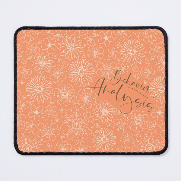 Item preview, Behavior Analysis Orange Floral Retro Seamless Print designed and sold by abawizard.