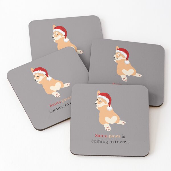 Item preview, Santa Paws is Coming To Town with Pembroke Dog designed and sold by SeasonalDogs.