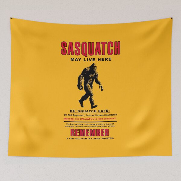 Item preview, Sasquatch Cryptid Activity Sign designed and sold by HereticTees.