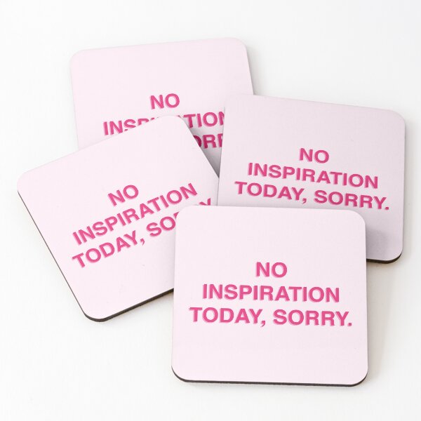 Item preview, No Inspiration Today Sorry Aesthetic Pink Quote  designed and sold by Ｖｉｂｉｎ ❤️✨.