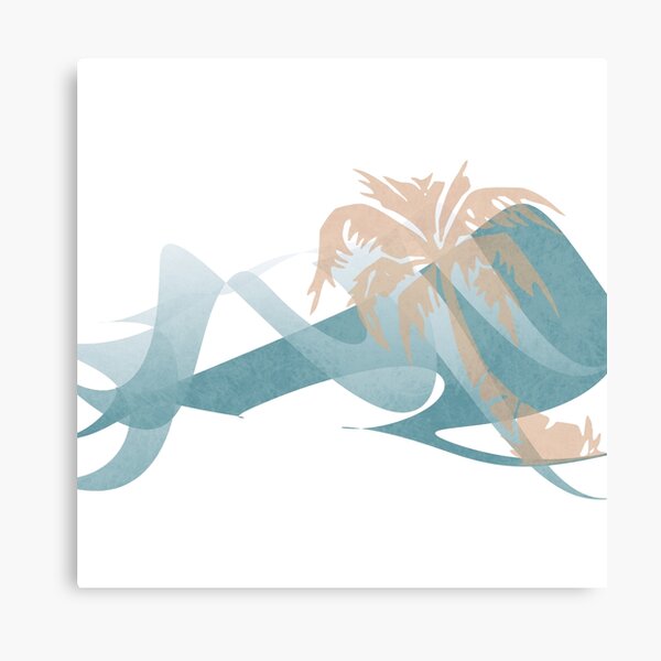 Palm Waves - Abstract Art - Twisted Shapes and Curves Canvas Print