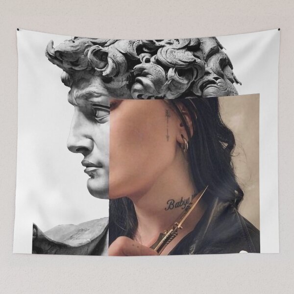 Item preview, Michaelangelo Art (White) designed and sold by Zheap14.