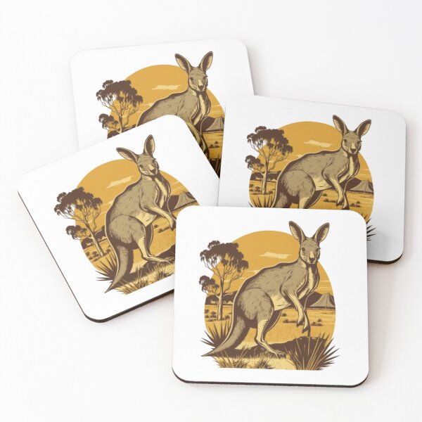 Item preview, Australia Retro Kangaroo designed and sold by TheStitchedLife.