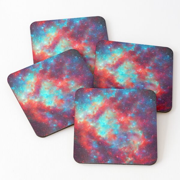Item preview, Cyan and reddish orange beautiful galaxies in the deep space designed and sold by MindEscape ..