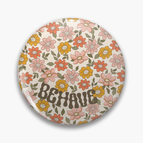 Item preview, Behave Flowers Retro Seamless Print designed and sold by abawizard.