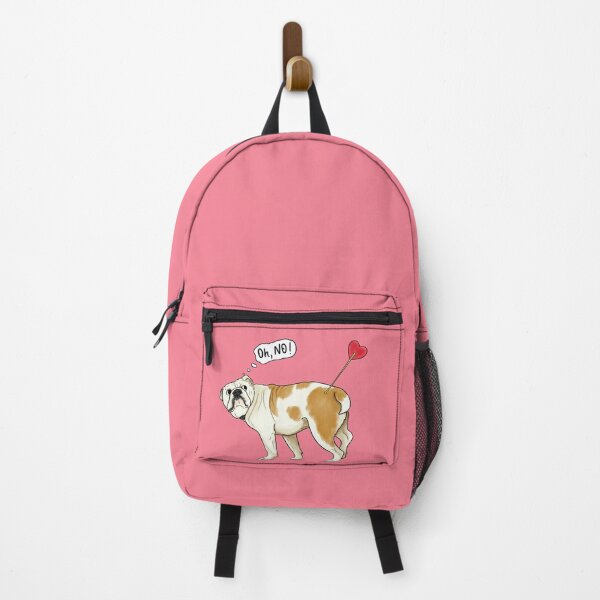 Item preview, Oh, no! Touched by Cupid's arrow - funny english Bulldog With Heart Arrow - Humorous Valentine's Day illustration  designed and sold by ILLUSTRATED TAILS.