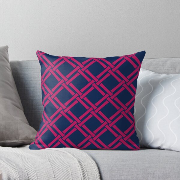 Item preview, Classic Tropical Bamboo Trellis Pattern Magenta and blue designed and sold by tonymagnerart.