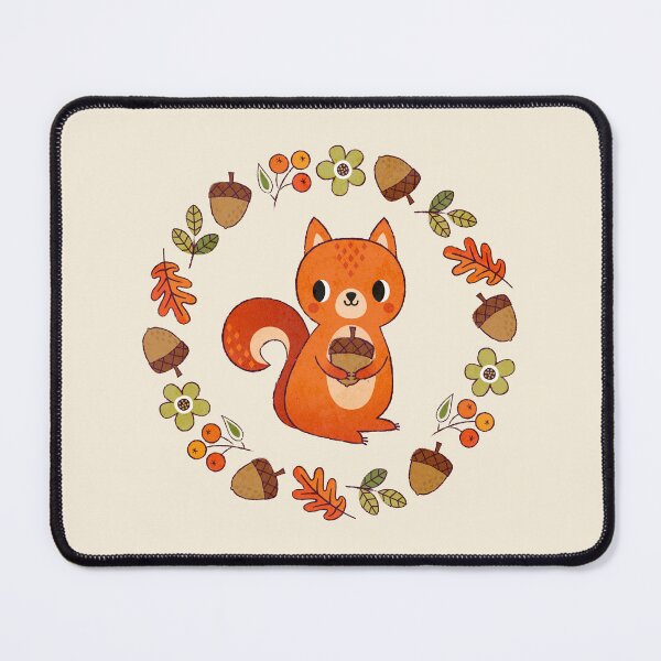 Item preview, Cute Squirrel with Acorns and Berries designed and sold by Daisy Beatrice.
