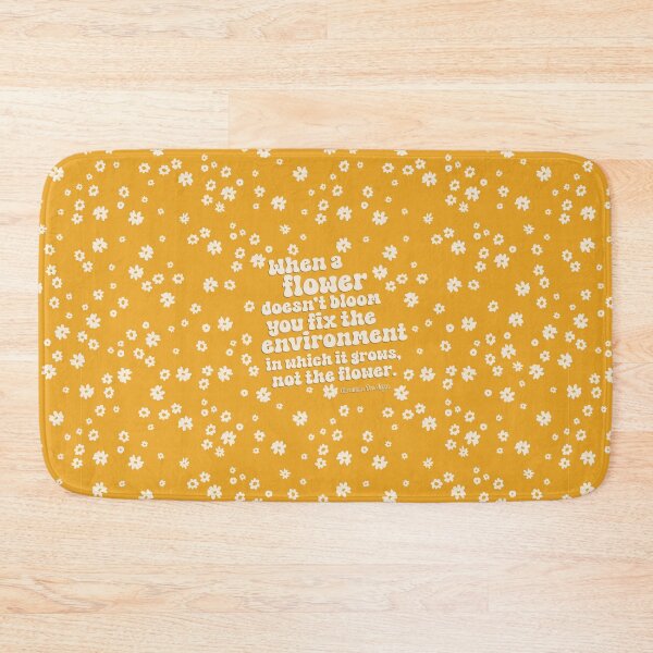 Item preview, Yellow Blooming Flowers Quote Retro Seamless Print designed and sold by abawizard.