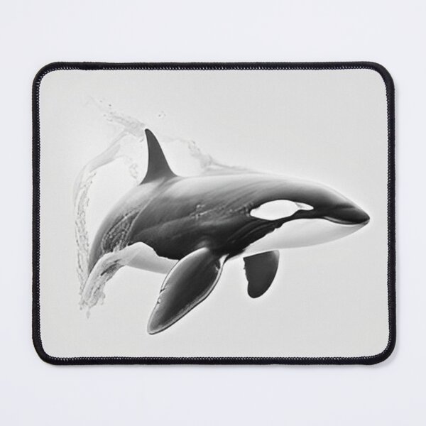 Item preview, Black and white Orca pencil drawing designed and sold by Pencil-Art.