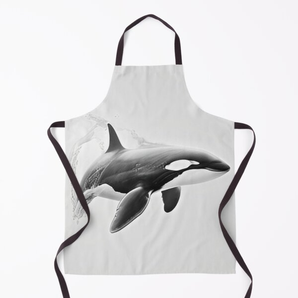 Item preview, Black and white Orca pencil drawing designed and sold by Pencil-Art.
