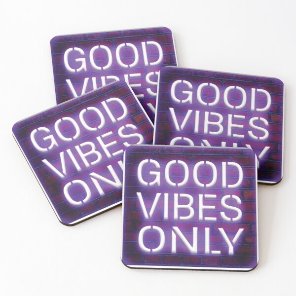 Item preview, GOOD VIBES ONLY IN NEON designed and sold by dddesignsnj.