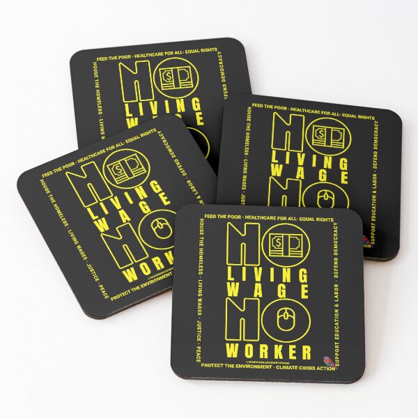 Item preview, PMD00381Y Progressive Movement Designs No Living Wage No Worker for Progressives with 12 goals  designed and sold by ProgressiveLeft.