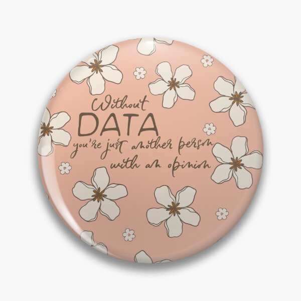Item preview, Data Required Pink Flowers Quote Retro Seamless Print designed and sold by abawizard.