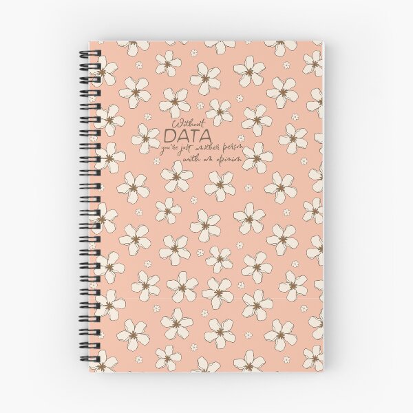 Item preview, Data Required Pink Flowers Quote Retro Seamless Print designed and sold by abawizard.