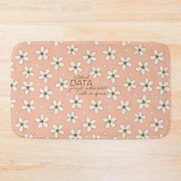 Item preview, Data Required Pink Flowers Quote Retro Seamless Print designed and sold by abawizard.