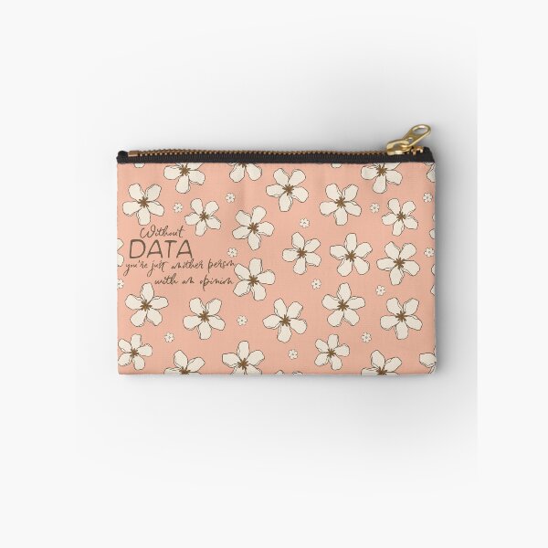 Item preview, Data Required Pink Flowers Quote Retro Seamless Print designed and sold by abawizard.