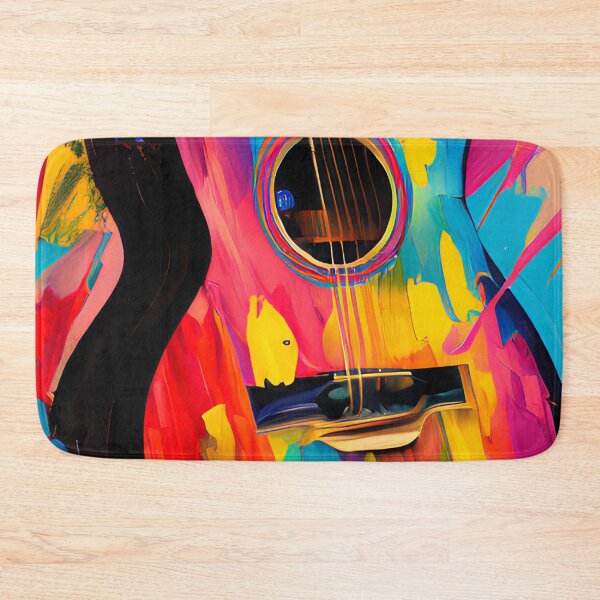 Item preview, Acoustic Guitar Portrait Modern Oil Painting Style Digital Art designed and sold by redjaygraphics.