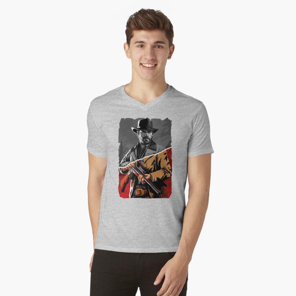 Vista previa del artículo con la obra «Camiseta de cuello en V», diseñado y vendido por snexon.