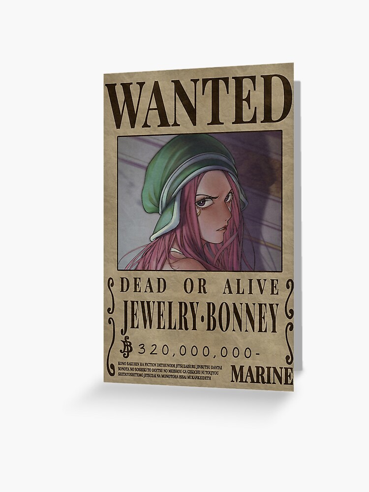 Jewelry Bonney Bounty One Piece Wanted" Greeting Card for Sale by  OnePieceWanted | Redbubble