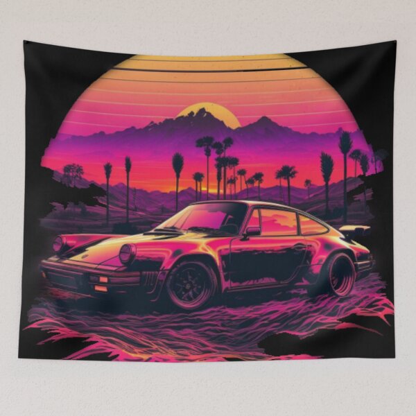 Item preview, Porch 911 synthwave sunset designed and sold by SpaceCars.