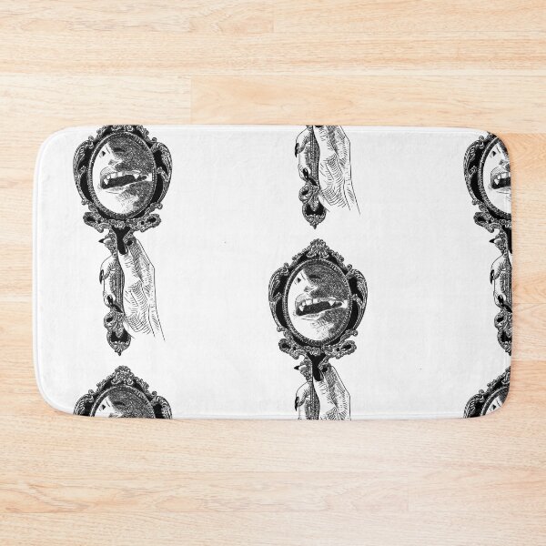 Item preview, Vampire Reflection on Handheld Antique Mirror - Vampy Goth Dark Academia Illustrations  designed and sold by CheHojas.