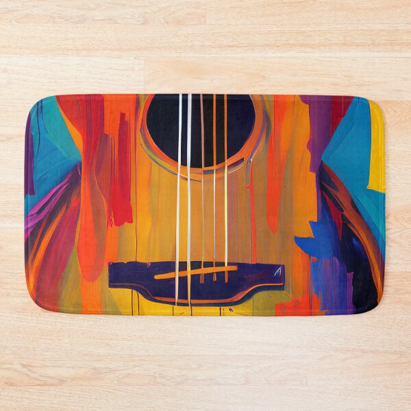 Item preview, Acoustic Guitar Portrait Modern Oil Painting Style Digital Art designed and sold by redjaygraphics.