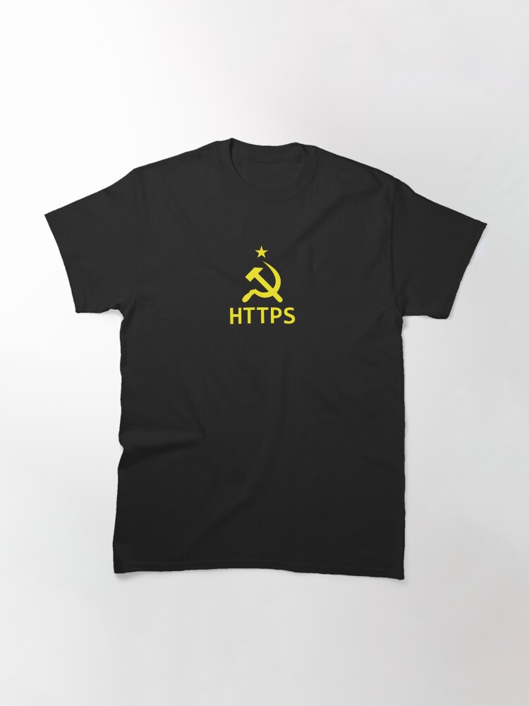 Thumbnail 3 of 7, Classic T-Shirt, Secure Internet - Yellow designed and sold by 3FreaksWith.