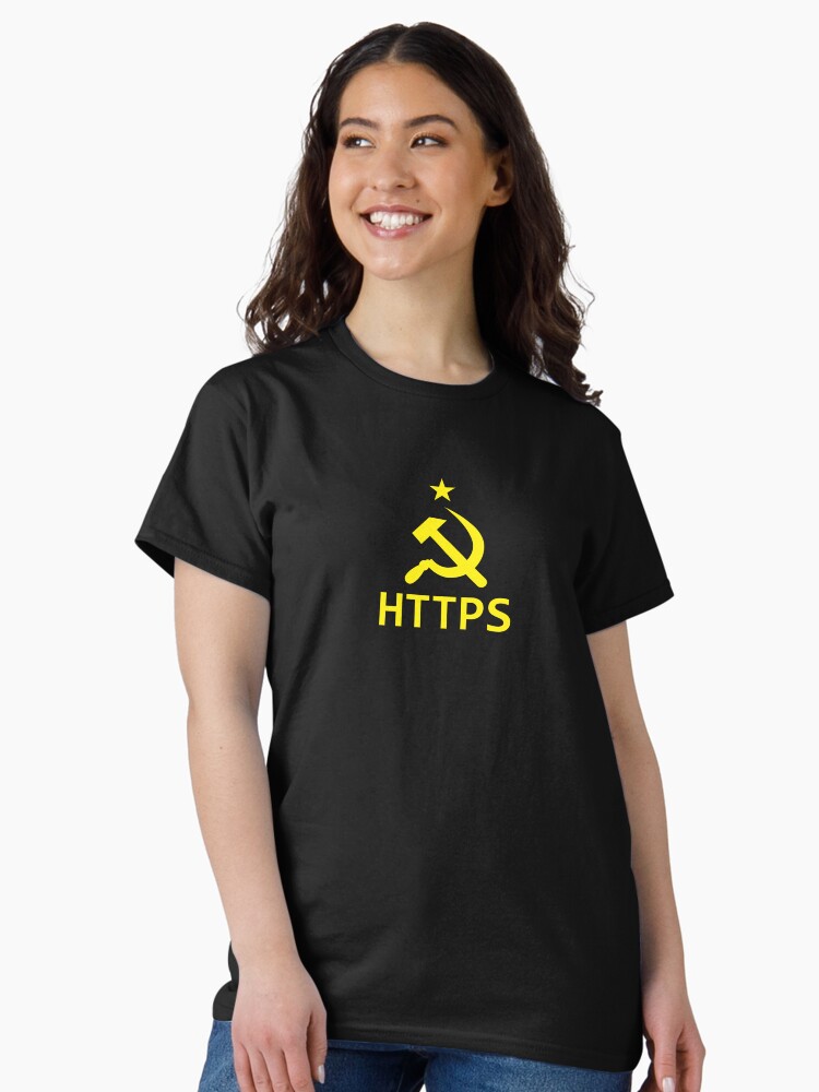 Thumbnail 1 of 7, Classic T-Shirt, Secure Internet - Yellow designed and sold by 3FreaksWith.