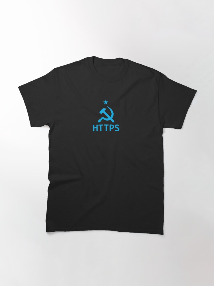 Thumbnail 3 of 7, Classic T-Shirt, Secure Internet - Blue designed and sold by 3FreaksWith.