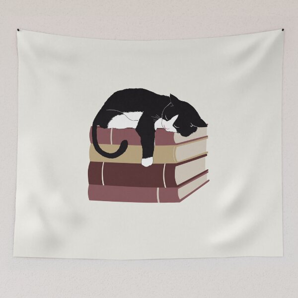 Item preview, Cat and Books - Bookish Merch designed and sold by Courtnie Pollard.