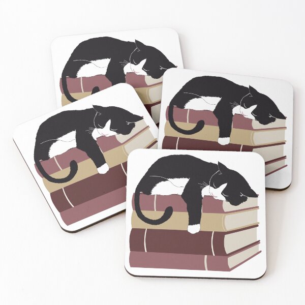 Item preview, Cat and Books - Bookish Merch designed and sold by Courtnie Pollard.