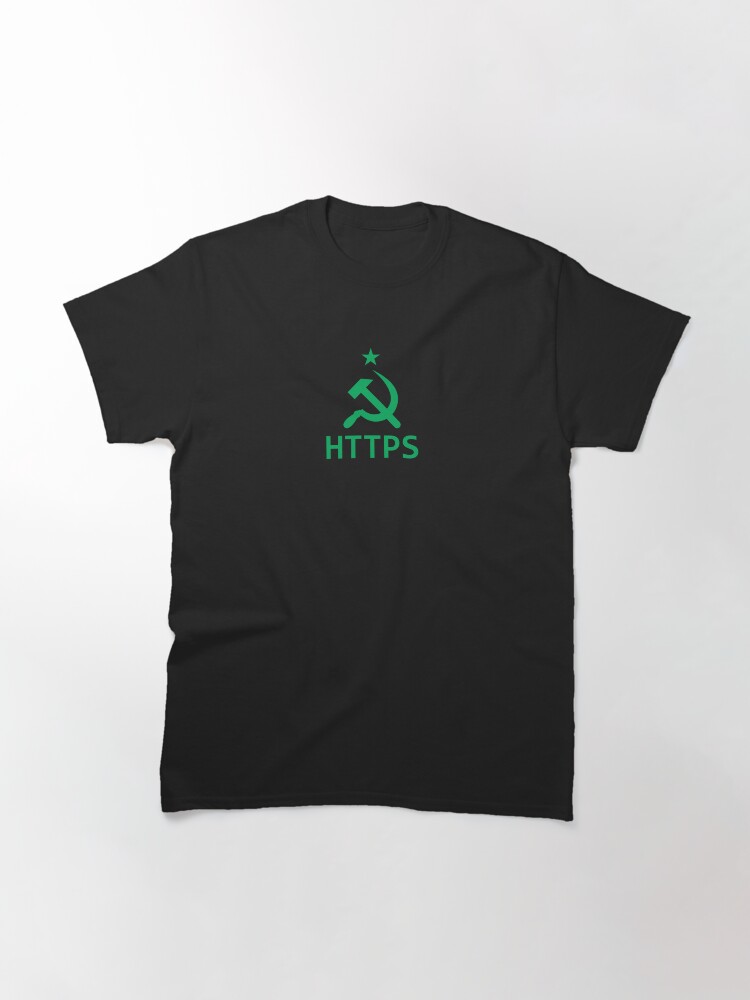 Thumbnail 3 of 7, Classic T-Shirt, Secure Internet - Green designed and sold by 3FreaksWith.