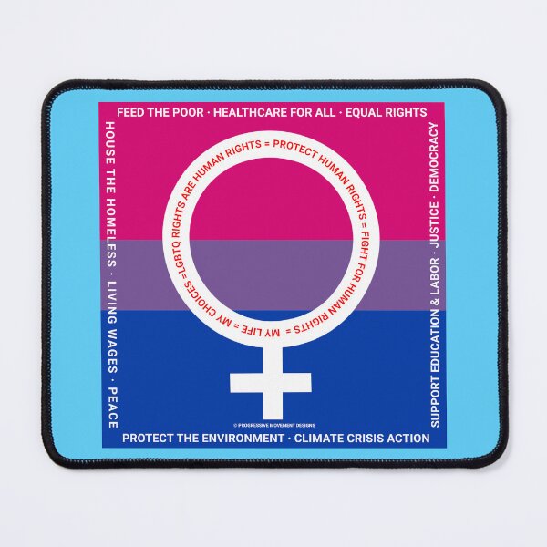 Item preview, PMD00383 Progressive Movement Designs Protect LGBTQ Rights bisexual female anti bullying message for LGBTQ progressives or ally designed and sold by ProgressiveLeft.
