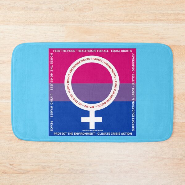 Item preview, PMD00383 Progressive Movement Designs Protect LGBTQ Rights bisexual female anti bullying message for LGBTQ progressives or ally designed and sold by ProgressiveLeft.