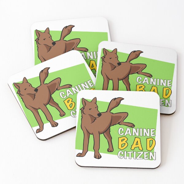 Item preview, Canine Bad Citizen Brown Pointy Dog Green designed and sold by death2toby.