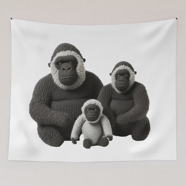 Item preview, Knitted Mountain Gorilla Family Gorilla Love designed and sold by Brockinator.