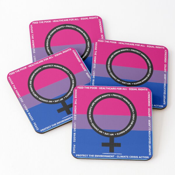 Item preview, PMD00384 Progressive Movement Designs Protect LGBTQ Rights bisexual female anti bullying message for LGBTQ progressives or ally designed and sold by ProgressiveLeft.