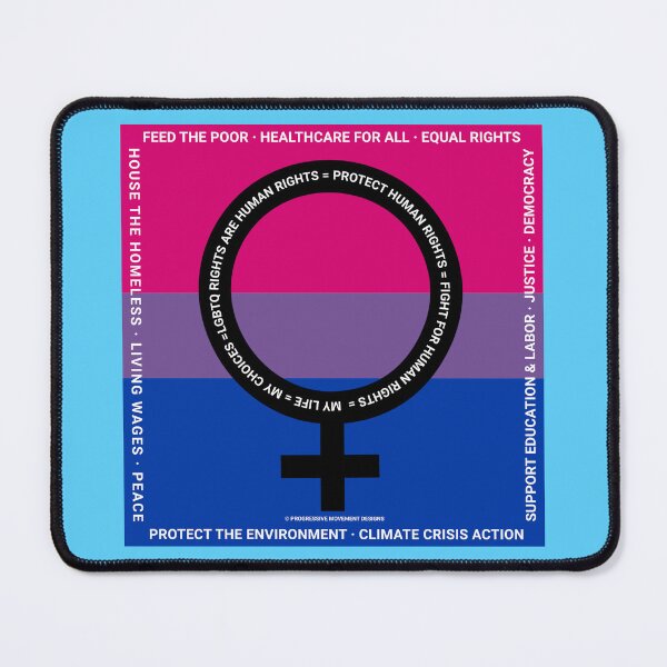 Item preview, PMD00384 Progressive Movement Designs Protect LGBTQ Rights bisexual female anti bullying message for LGBTQ progressives or ally designed and sold by ProgressiveLeft.