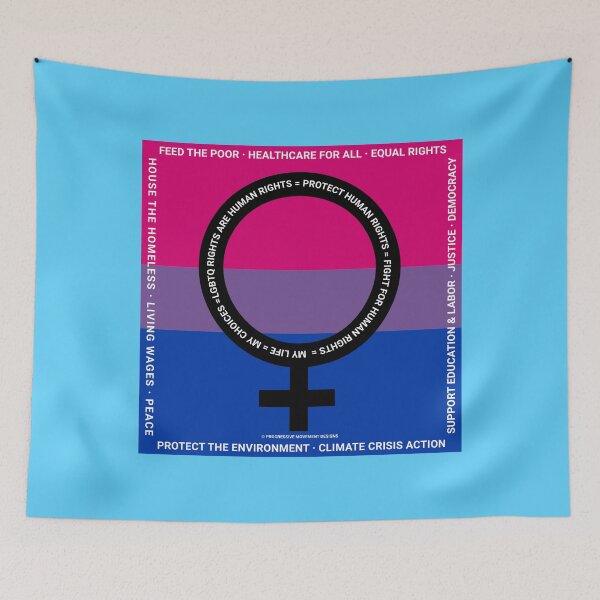 Item preview, PMD00384 Progressive Movement Designs Protect LGBTQ Rights bisexual female anti bullying message for LGBTQ progressives or ally designed and sold by ProgressiveLeft.