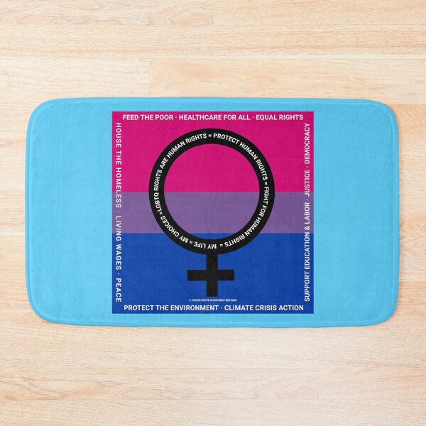 Item preview, PMD00384 Progressive Movement Designs Protect LGBTQ Rights bisexual female anti bullying message for LGBTQ progressives or ally designed and sold by ProgressiveLeft.