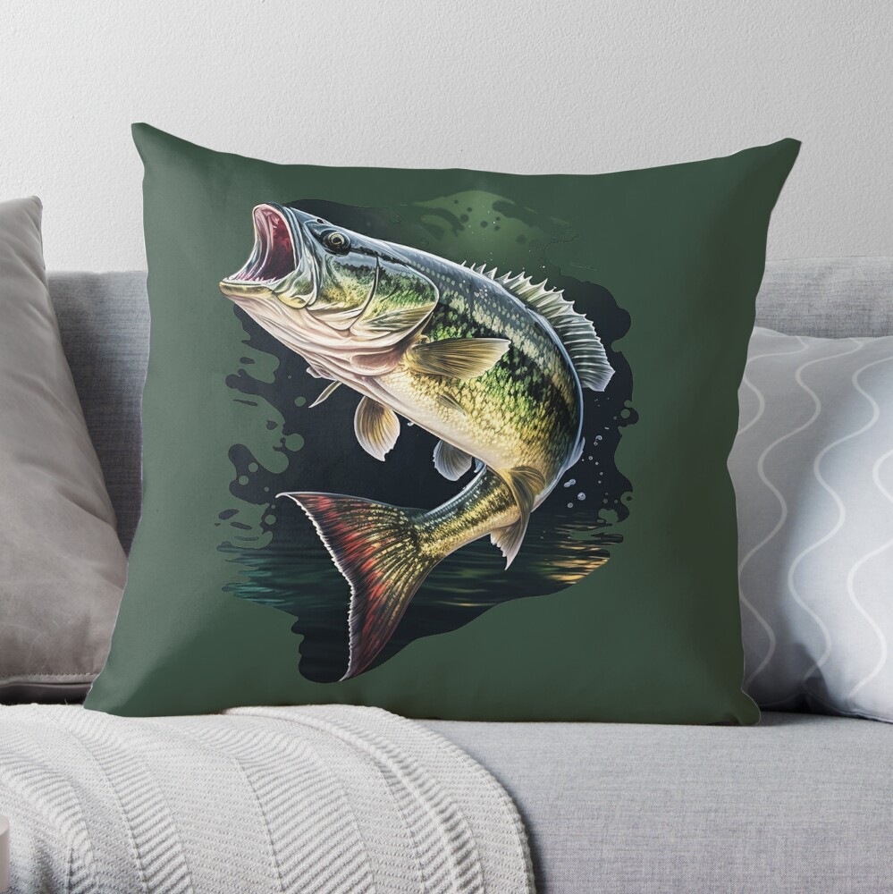 Largemouth sales bass pillow