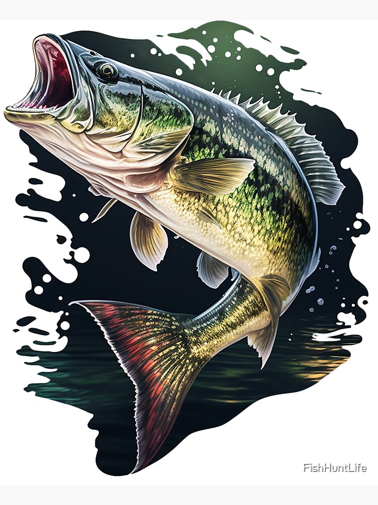 Largemouth Bass Magnet for Sale by FishHuntLife