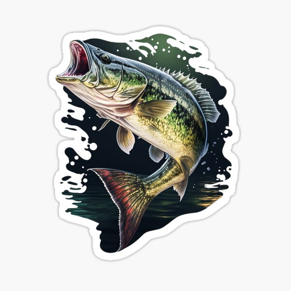 Largemouth Bass Fishing for men Cool Fish Hunting Lovers Sticker for Sale  by Salammed