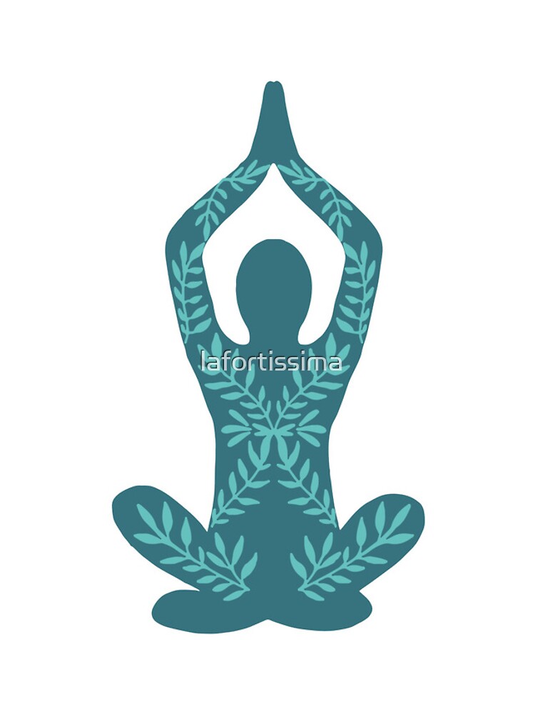 Thumbnail 4 von 4, iPhone-Hülle, Floral folkart yoga pose green - every day is a new beginning designt und verkauft von lafortissima.