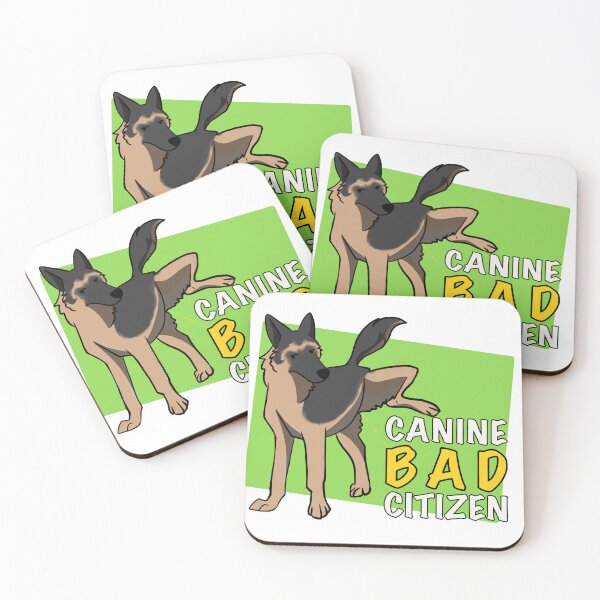 Item preview, Canine Bad Citizen Black and Tan German Shepherd Green designed and sold by death2toby.