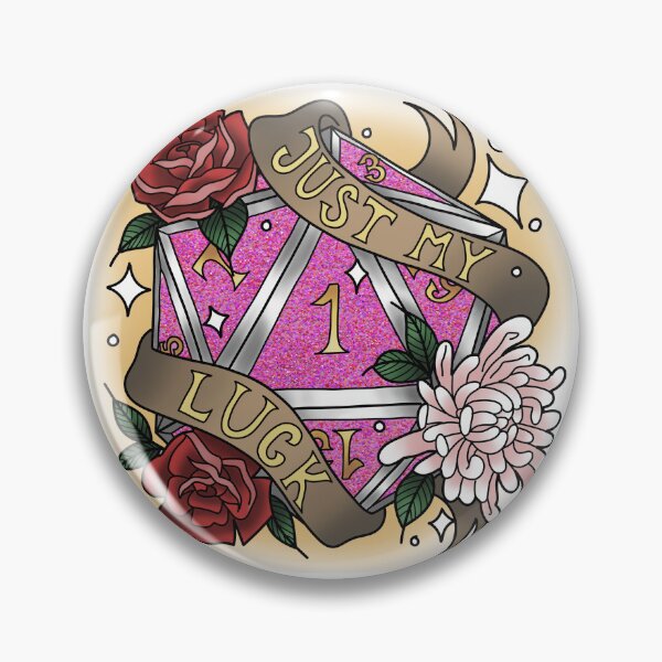 Artikelvorschau, Just My Luck Nat 1 Glitzerrosa entworfen und verkauft von Xyluxus.